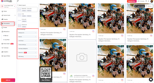 Customize your social media wall